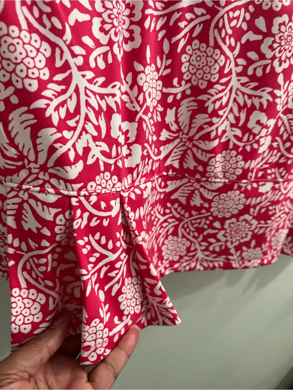 Sigrid Olsen Sleeveless Polo Set- Bright Pink Tank w/matching skort.